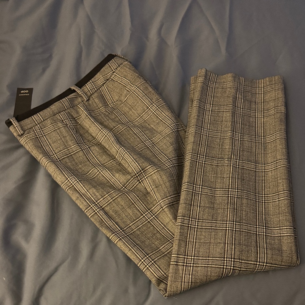 Banana Republic Women's Gray Plaid Trousers
